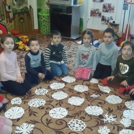 Открытое занятие на тему "Волшебные снежинки"